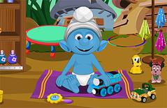 Маленький Смурфик - Smurfs Baby Bathing